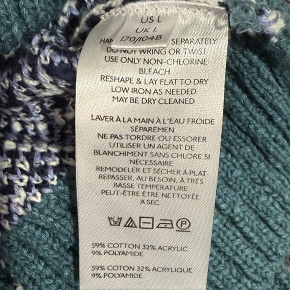 Free People Heart Love Sweater Blue Combo - Picture 9 of 9